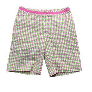 EP Pro 8 Bermuda Shorts Plaid Cotton Blend Pockets‎ Zipper Tennis Golf